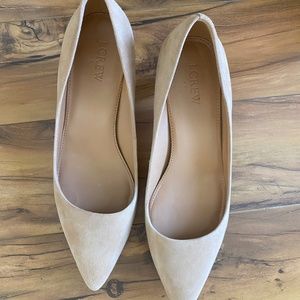 J. Crew Nude Suede Pumps